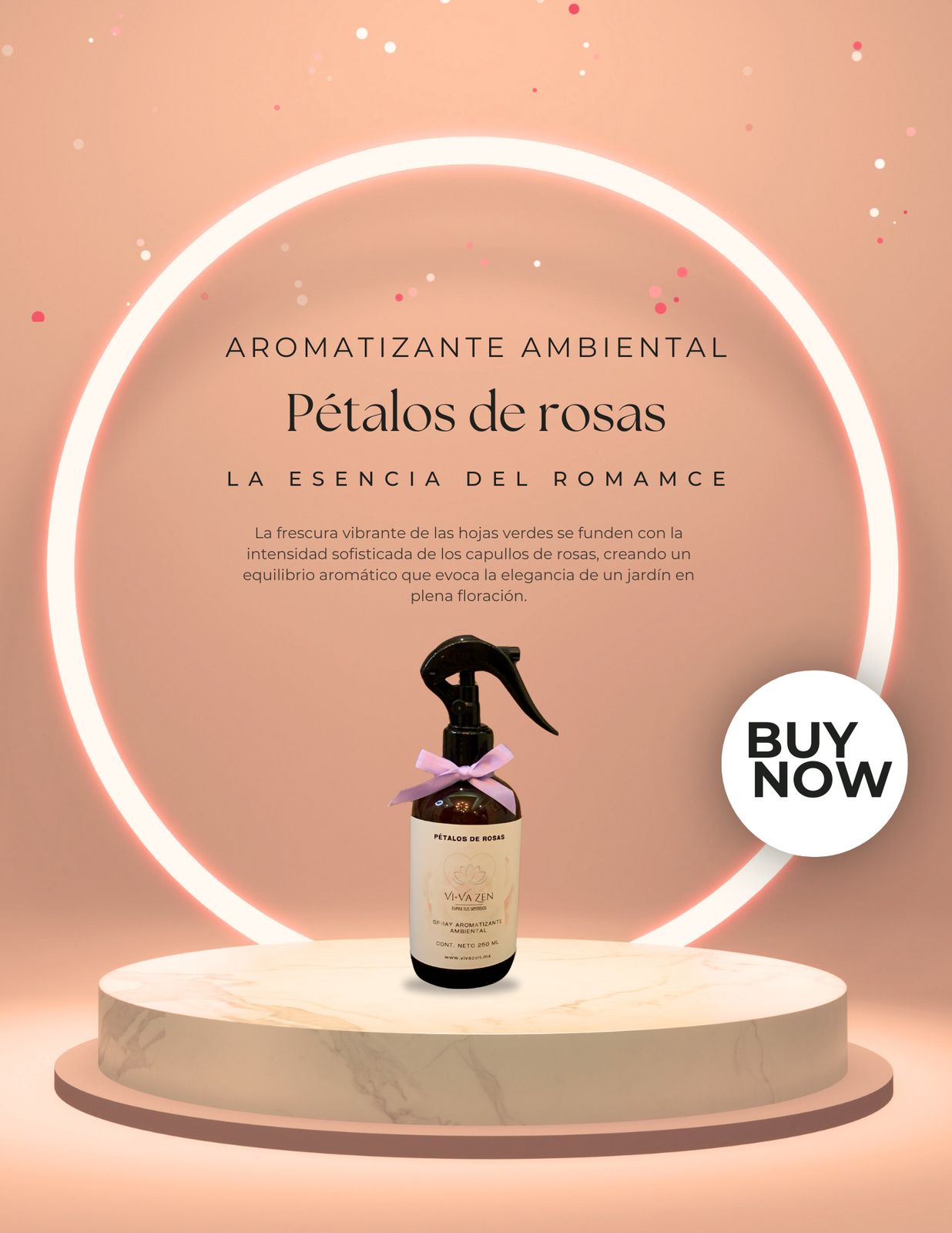 Spray Aromatizante Ambiental Pétalos de Rosas
