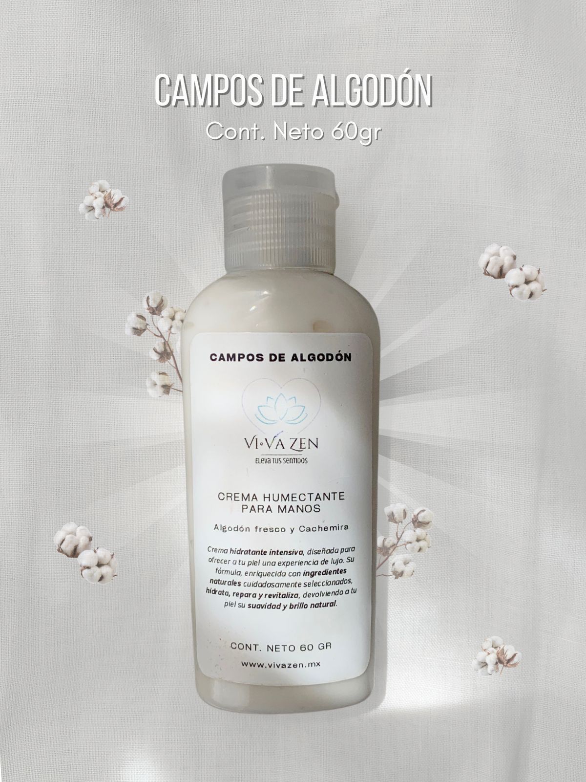 Crema Humectante para Manos "Campos de Algodón"